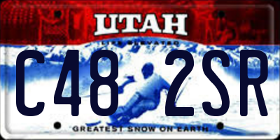 UT license plate C482SR