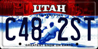 UT license plate C482ST