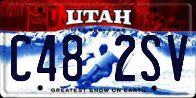 UT license plate C482SV