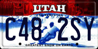 UT license plate C482SY