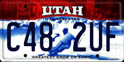 UT license plate C482UF