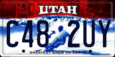 UT license plate C482UY