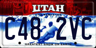 UT license plate C482VC