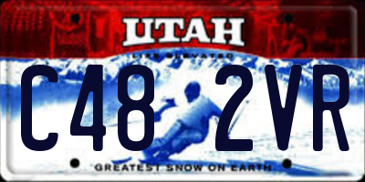 UT license plate C482VR