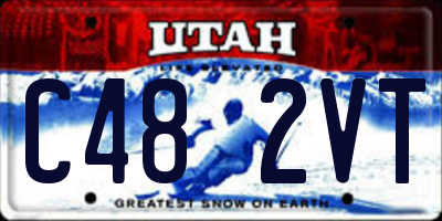 UT license plate C482VT