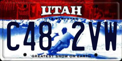 UT license plate C482VW