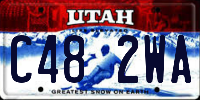 UT license plate C482WA