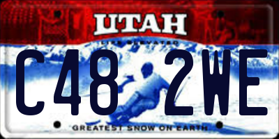 UT license plate C482WE