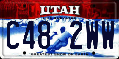 UT license plate C482WW