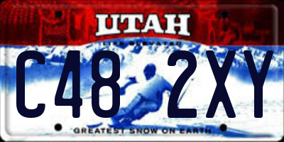 UT license plate C482XY