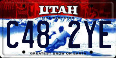 UT license plate C482YE