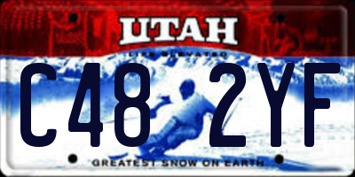 UT license plate C482YF