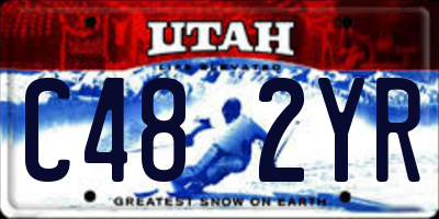 UT license plate C482YR
