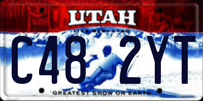 UT license plate C482YT