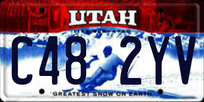 UT license plate C482YV