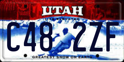 UT license plate C482ZF