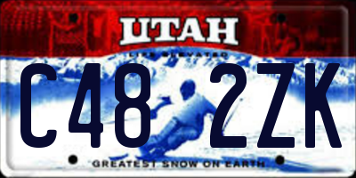 UT license plate C482ZK