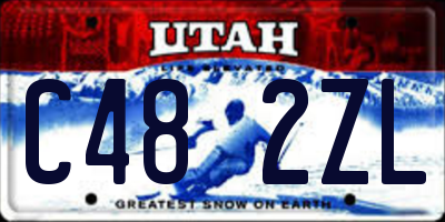 UT license plate C482ZL