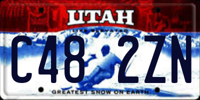 UT license plate C482ZN