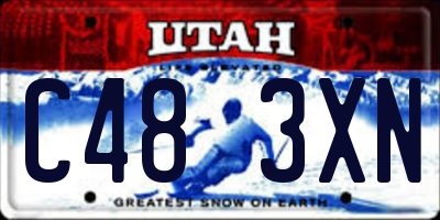 UT license plate C483XN