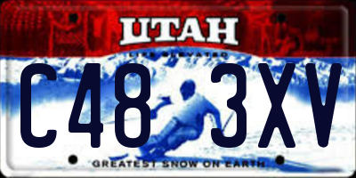UT license plate C483XV