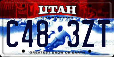 UT license plate C483ZT