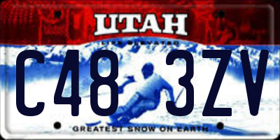 UT license plate C483ZV