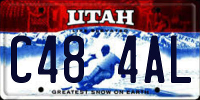 UT license plate C484AL