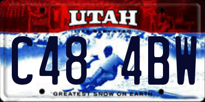 UT license plate C484BW