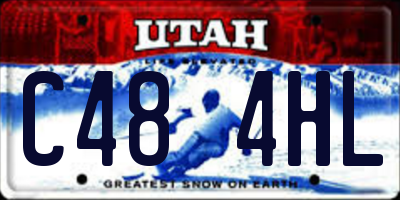 UT license plate C484HL
