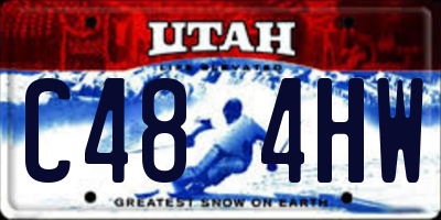 UT license plate C484HW