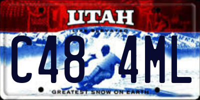 UT license plate C484ML