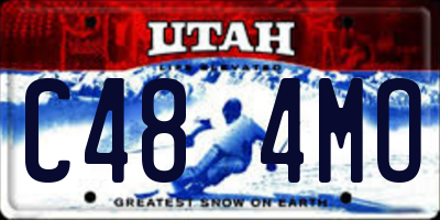 UT license plate C484MO