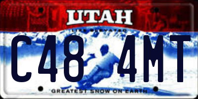 UT license plate C484MT