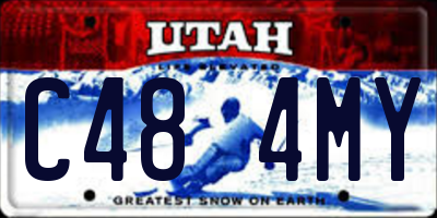 UT license plate C484MY