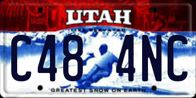 UT license plate C484NC