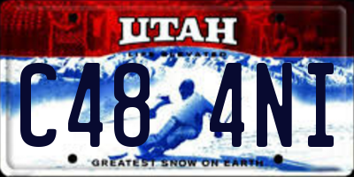 UT license plate C484NI