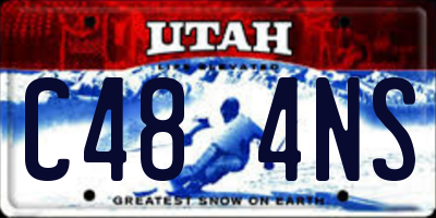 UT license plate C484NS