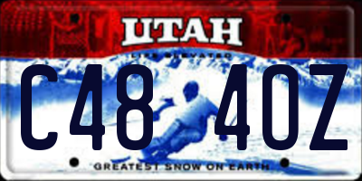 UT license plate C484OZ