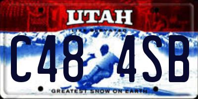 UT license plate C484SB