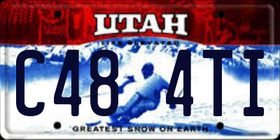 UT license plate C484TI