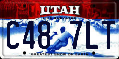 UT license plate C487LT