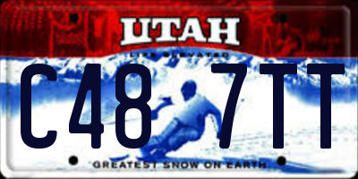 UT license plate C487TT