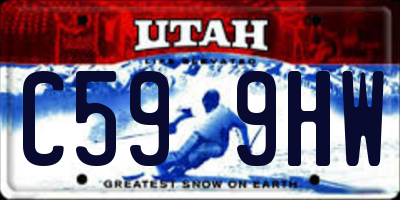 UT license plate C599HW