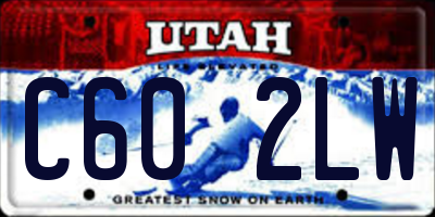 UT license plate C602LW