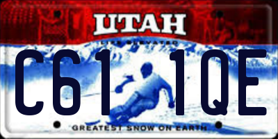 UT license plate C611QE