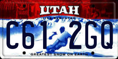 UT license plate C612GQ