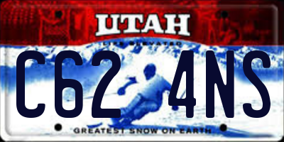 UT license plate C624NS