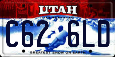 UT license plate C626LD