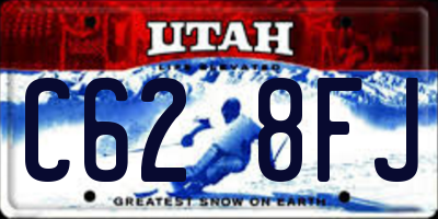 UT license plate C628FJ